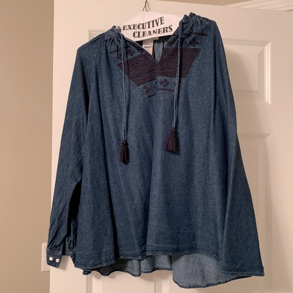 NE QUITTEZ PAS DENIM TUNIC, size L